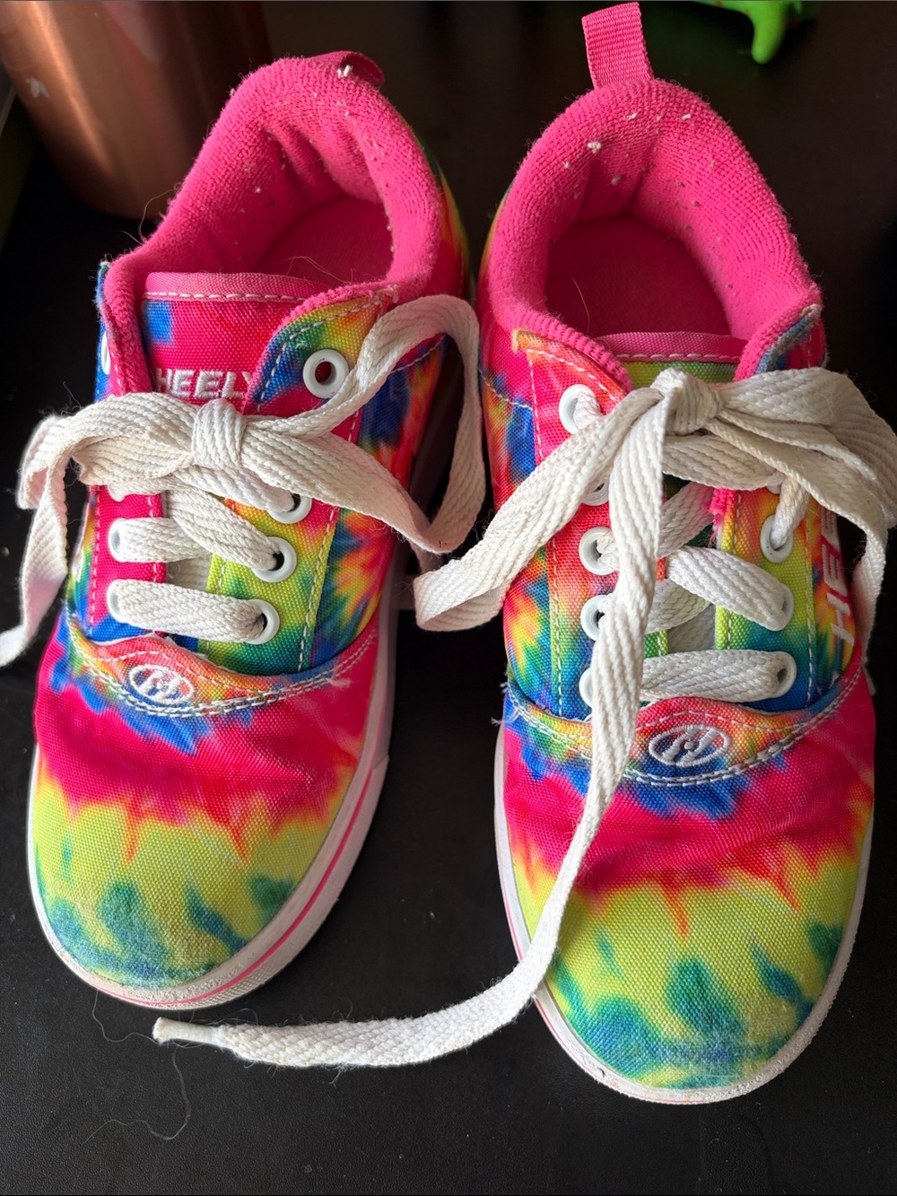 Heelys Kids Tie-Dye Lace-Up Sneakers - Pink, Yellow, Blue, Green